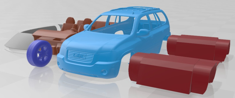 GMC Envoy Printable Car 3Dプリントモデル .c4d .max .obj .3ds .fbx .stl .blend 