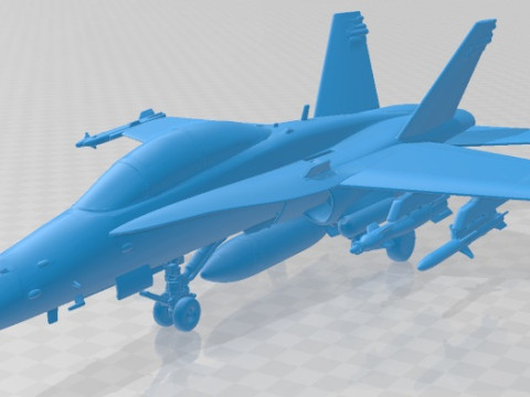Mcdonnell Douglas FA 18 Hornet Printable Airplane 3D Print Model