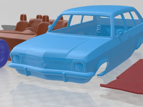 Opel Ascona Voyage 1970 Printable Car 3D Print Model