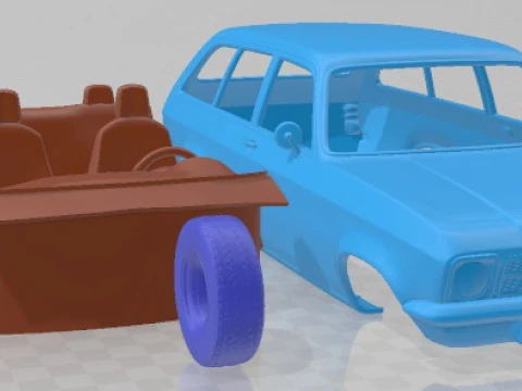 Opel Ascona Voyage 1970 Printable Car 3D Print Model