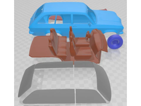 Opel Ascona Voyage 1970 Printable Car 3D Print Model