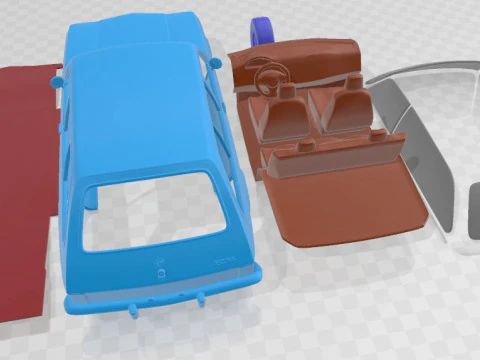 Opel Ascona Voyage 1970 Printable Car 3D Print Model