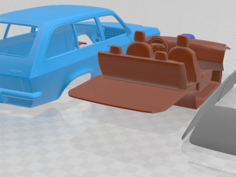 Opel Ascona Voyage 1970 Printable Car 3D Print Model