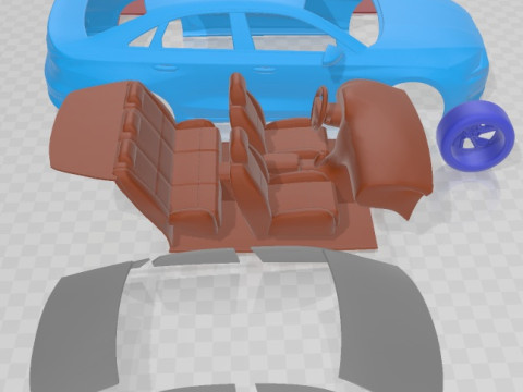 Audi A3 Sedan 2021 Printable Car Model Cetak 3D