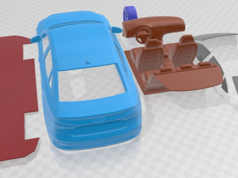Audi A3 Sedan 2021 Printable Car Model Cetak 3D