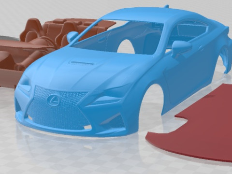 Lexus RC F 2015 Printable Car 3D Print Model