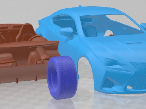 Lexus RC F 2015 Printable Car 3D-Druckmodell