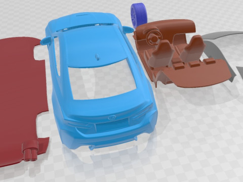Lexus RC F 2015 Printable Car 3D-Druckmodell