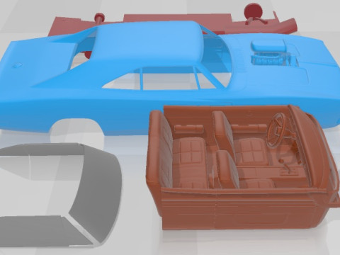 Dodge Charger 1969 Custom Printable Car 3D Принт Модель