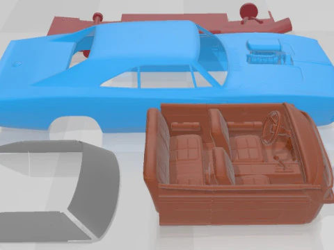 Dodge Charger 1969 Custom Printable Car 3D Print Model