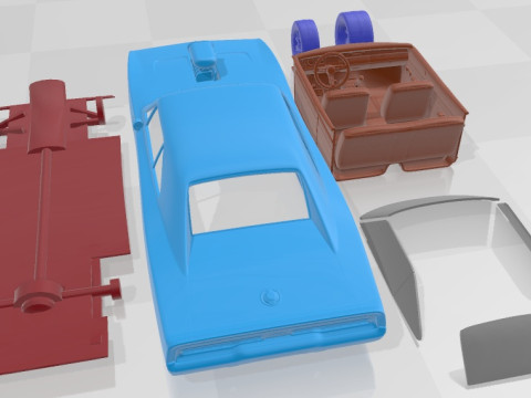 Dodge Charger 1969 Custom Printable Car 3D Принт Модель