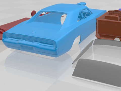 Dodge Charger 1969 Custom Printable Car 3D Принт Модель