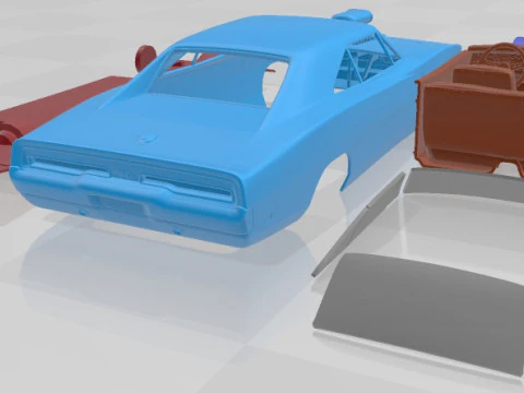 Dodge Charger 1969 Custom Printable Car 3D Print Model