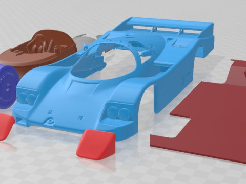 Porsche 962 1984 Printable Car 3D-printmodel