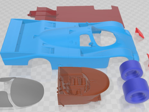 Porsche 962 1984 Printable Car 3D 프린트 모델