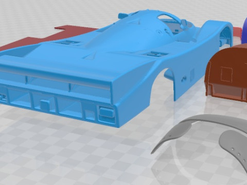 Porsche 962 1984 Printable Car 3D 프린트 모델