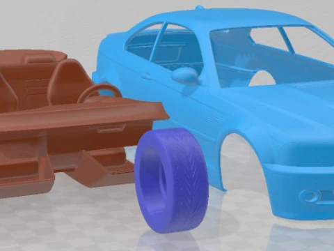 M3 E46 2000 Printable Car 3D Print Model