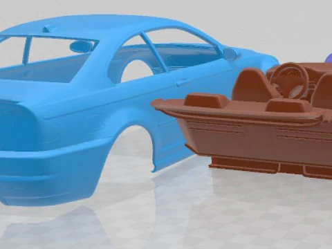 M3 E46 2000 Printable Car 3D Print Model