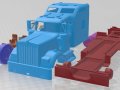 Kenworth W900 Sleeper Cab Trailer 2014 Printable Cabin Truck 3D printmodel