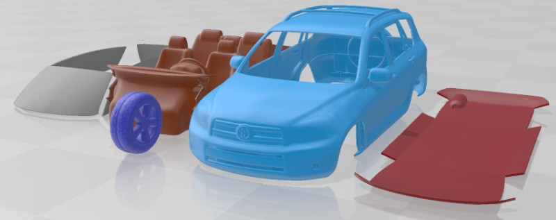 Toyota Rav 4 2006 Printable Car Modello di stampa 3D .c4d .max .obj .3ds .fbx .stl .blend 