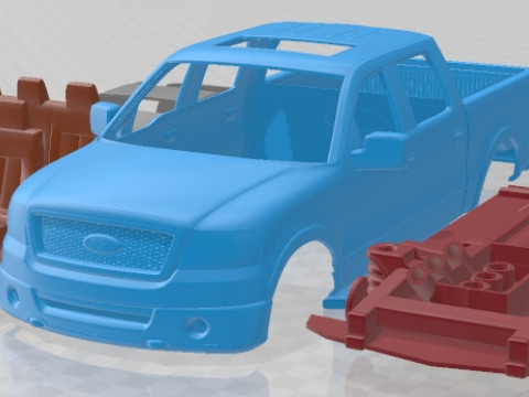 F 150 Crew Cab 2004 Printable Car 3D 프린트 모델