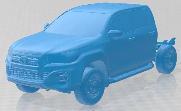 Toyota Hilux Double Cab SR 2019 Printable Car 3D Print Model .c4d .max .obj .3ds .fbx .stl .blend