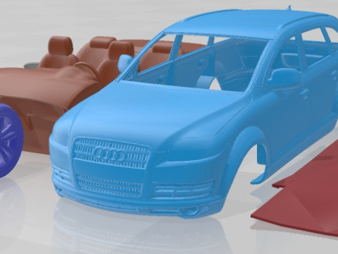 Audi Q7 2006 Printable Car 3D प्रिंट मॉडल