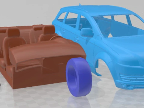 Audi Q7 2006 Printable Car 3D Print Model
