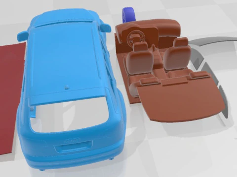 Audi Q7 2006 Printable Car 3D Print Model