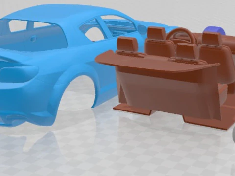 Mazda RX 8 2011 Printable Car 3D Print Model