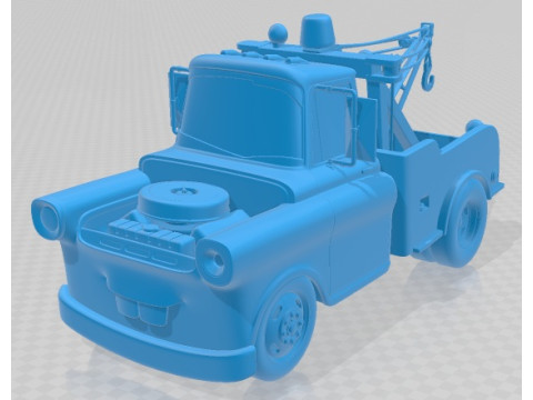 Tow Mater Cars Printable Car 3D प्रिंट मॉडल