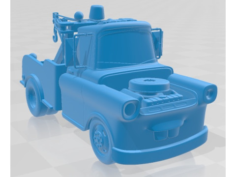 Tow Mater Cars Printable Car Modelo de Impressão 3D