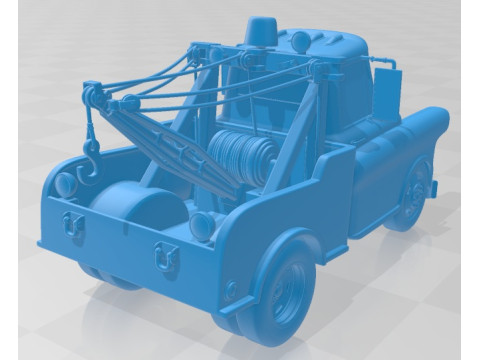 Tow Mater Cars Printable Car Modelo de Impressão 3D