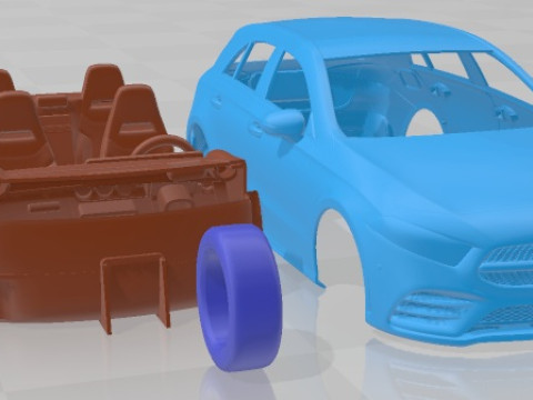 Mercedes Benz A Class 2019 Printable Car Modèles 3D en vedette