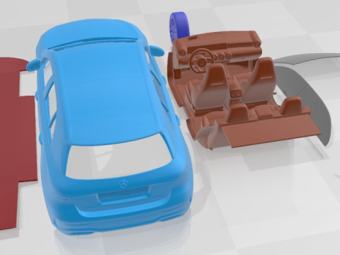 Mercedes Benz A Class 2019 Printable Car Modèles 3D en vedette