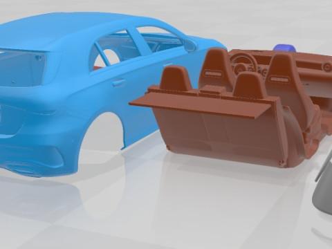 Mercedes Benz A Class 2019 Printable Car Modèles 3D en vedette