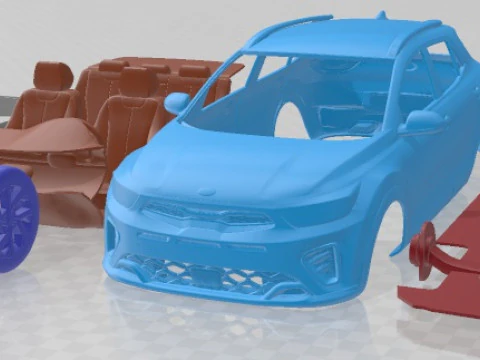 Carro imprim&iacute;vel Kia Stonic GT Line 2021 Modelo de Impressão 3D