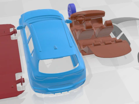 Carro imprim&iacute;vel Kia Stonic GT Line 2021 Modelo de Impressão 3D