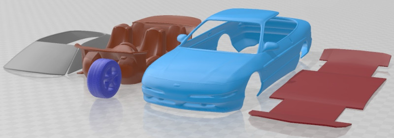 Probe GT 1995 Printable Car 3Dプリントモデル .c4d .max .obj .3ds .fbx .stl .blend 