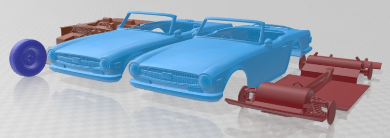 Triumph TR6 1968 Printable Car Modèles 3D en vedette .c4d .max .obj .3ds .fbx .stl .blend 