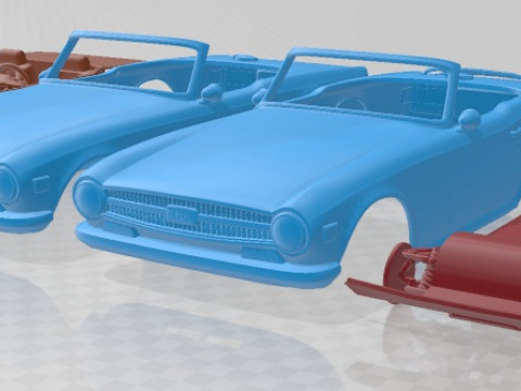 Triumph TR6 1968 Printable Car Modèles 3D en vedette