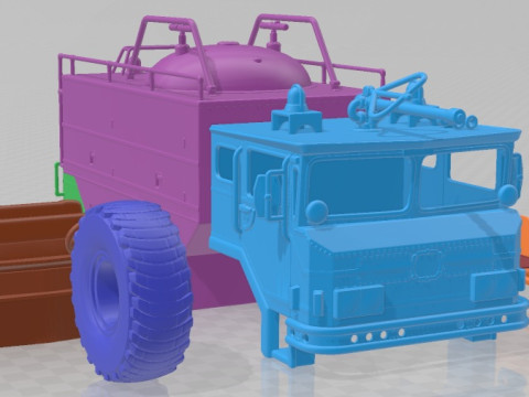 Yankee Walter PLF 6000 Dry Powder Truck 1972 Printable Model do druku 3D