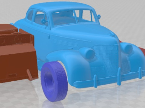 Chevrolet Coupe 1939 Printable Car 3D-Druckmodell