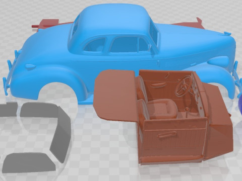 Chevrolet Coupe 1939 Printable Car 3D-Druckmodell