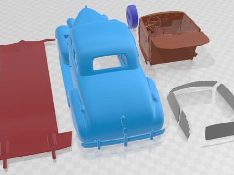 Chevrolet Coupe 1939 Printable Car 3D-Druckmodell