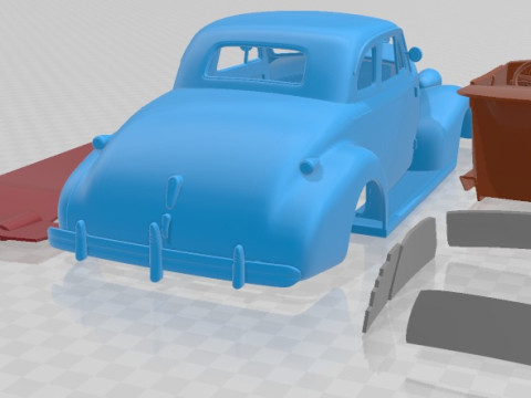 Chevrolet Coupe 1939 Printable Car 3D-Druckmodell