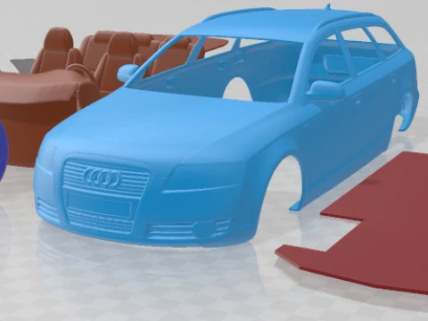 Audi A6 C6 Avant 2005 Yazdırılabilir Araba 3D Baskı Modeli