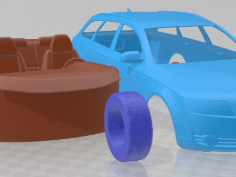 アウディ A6 C6 アバント 2005 印刷可能な車 3Dプリントモデル