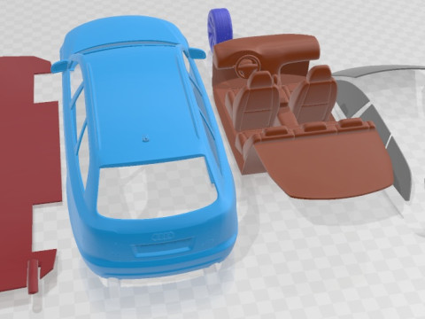 アウディ A6 C6 アバント 2005 印刷可能な車 3Dプリントモデル