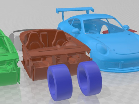 Porsche 911 GT3 Cup Martini 2013 Printable Car 3D-Druckmodell